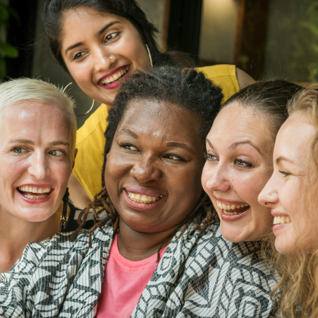 diverse group of older women